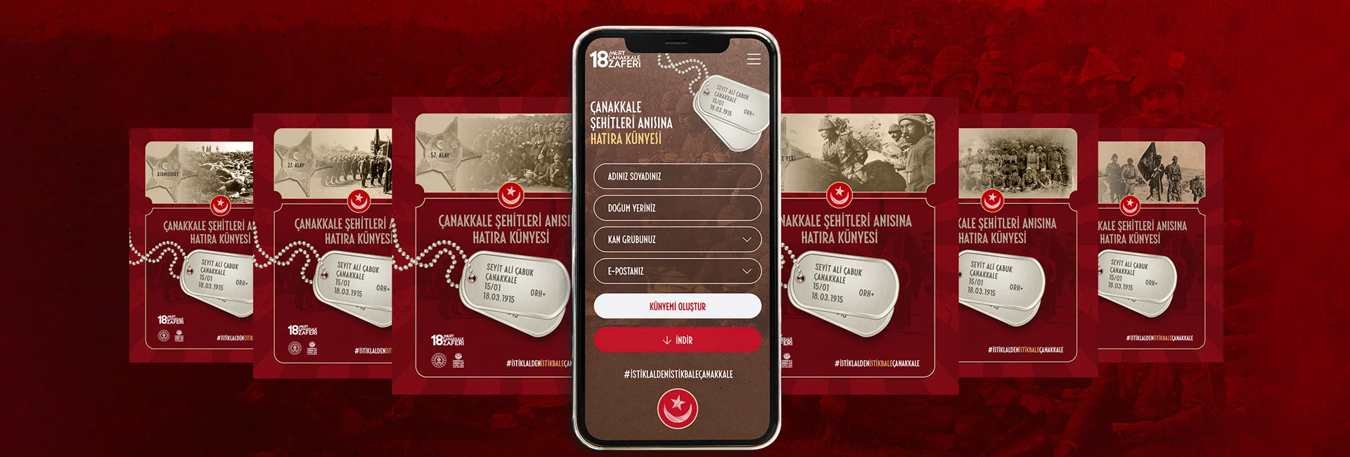 18 Mart Çanakkale Şehitleri Anısına Hatıra Künyesi